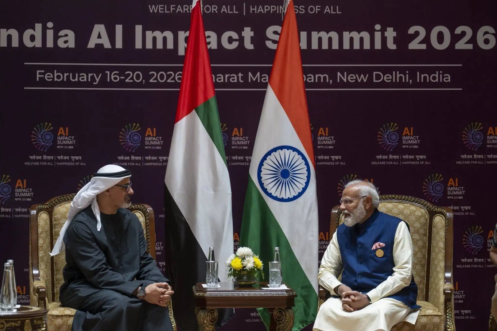 Khaled bin Mohamed bin Zayed représente le président des Émirats arabes unis au Sommet mondial sur l&rsquo;impact de l&rsquo;intelligence artificielle à New Delhi
