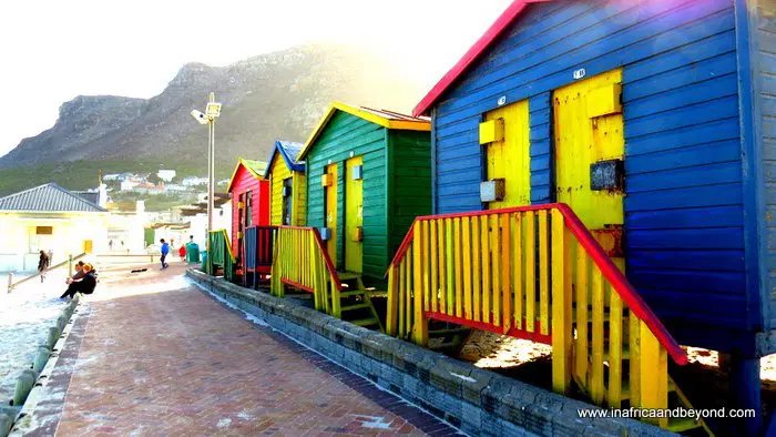 Colourful beach huts in Muizenberg