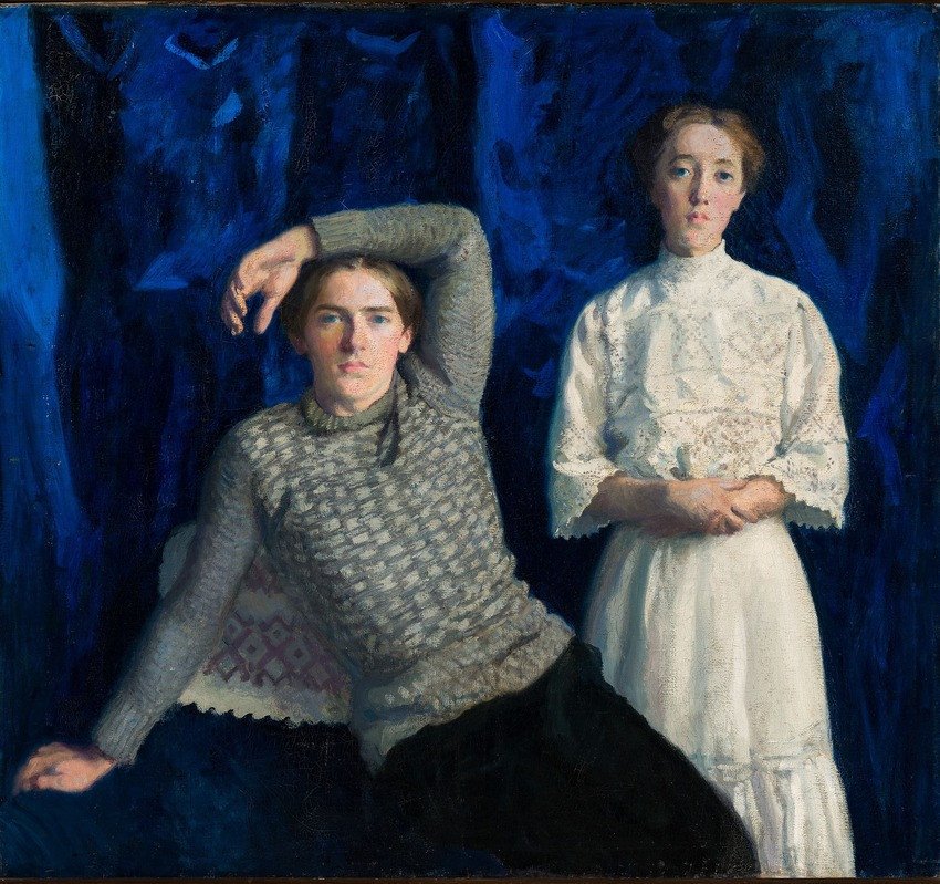 Károly Ferenczy, Double portrait (Noémi et Beni Ferenczy),1908, huile sur toile, 142 × 155 cm, musée des Beaux-Arts de Budapest – Galerie nationale hongroise. © Galerie nationale hongroise - Musée des Beaux-Arts, Budapest, 2026.