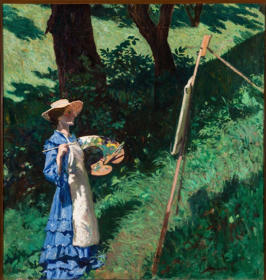 Károly Ferenczy, La Femme peintre, 1903, huile sur toile, 136 × 129,6 cm, musée des Beaux-Arts de Budapest – Galerie nationale hongroise. © Galerie nationale hongroise - Musée des Beaux-Arts, Budapest, 2026