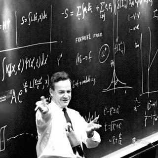 Richard Feynman en visite au Cern en 1965. © Cern