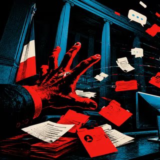 Des documents confidentiels et des milliers de comptes dans la nature après le piratage de la messagerie souveraine de l'État. © Xavier Demeersman, ChatGPT